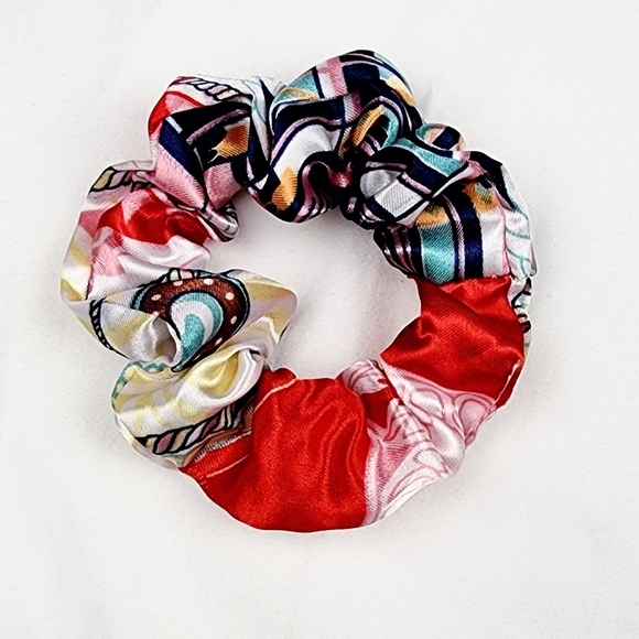4 FOR $16 🔥Multi Color Satin Scrunchie Hair Tie - Picture 1 of 5